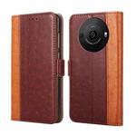 For Sharp Aquos R8 Pro SH-51D Ostrich Texture Horizontal Flip Leather Phone Case(Brown)