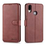 For Samsung Galaxy A10s AZNS Calf Texture Horizontal Flip Leather Case, with Holder & Card Slots & Wallet & Photo Frame(Brown)