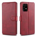 For Samsung Galaxy A91 / S10 Lite AZNS Calf Texture Horizontal Flip Leather Case, with Holder & Card Slots & Wallet & Photo Frame(Red)