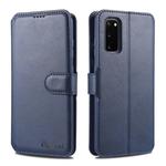 For Samsung Galaxy S20 AZNS Calf Texture Horizontal Flip Leather Case, with Holder & Card Slots & Wallet & Photo Frame(Blue)
