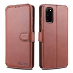 For Samsung Galaxy S20 Plus AZNS Calf Texture Horizontal Flip Leather Case, with Holder & Card Slots & Wallet & Photo Frame(Brown)