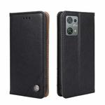 For Blackview Oscal C30 Non-Magnetic Retro Texture Leather Phone Case(Black)