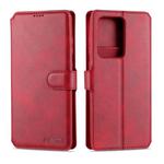 For Samsung Galaxy S20 Ultra AZNS Calf Texture Horizontal Flip Leather Case, with Holder & Card Slots & Wallet & Photo Frame(Red)