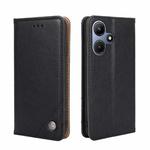 For Infinix Hot 30i 4G Non-Magnetic Retro Texture Leather Phone Case(Black)