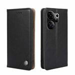 For Tecno Camon 20 Premier 5G Non-Magnetic Retro Texture Leather Phone Case(Black)