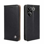 For Tecno Camon 20 Pro 5G Non-Magnetic Retro Texture Leather Phone Case(Black)