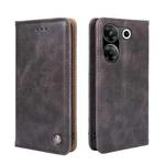 For Tecno Camon 20 Pro 5G Non-Magnetic Retro Texture Leather Phone Case(Grey)