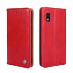 For Sharp Aqous Wish 3 Non-Magnetic Retro Texture Leather Phone Case(Red)