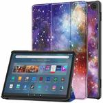 For Amazon Fire Max 11 Custer Painted 3-Fold Stand Leather Smart Tablet Case(Milky Way)