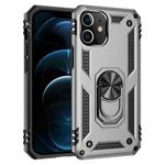 For iPhone 12 Pro Max Shockproof TPU + PC Protective Case with 360 Degree Rotating Holder(Silver)