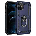 For iPhone 12 Pro Max Shockproof TPU + PC Protective Case with 360 Degree Rotating Holder(Blue)