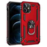 For iPhone 12 Pro Max Shockproof TPU + PC Protective Case with 360 Degree Rotating Holder(Red)