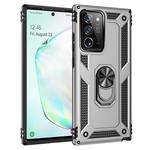 For Samsung Galaxy Note 20+ 5G Shockproof TPU + PC Protective Case with 360 Degree Rotating Holder(Silver)