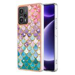 For Xiaomi Poco F5 5G/Redmi Note 12 Turbo Electroplating IMD TPU Phone Case(Colorful Scales)
