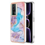 For Xiaomi Poco F5 Pro 5G/Redmi K60 Electroplating IMD TPU Phone Case(Blue Marble)