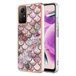For Xiaomi Redmi Note 12S 4G Electroplating IMD TPU Phone Case(Pink Scales)