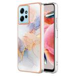 For Xiaomi Redmi Note 12 4G Global Electroplating IMD TPU Phone Case(White Marble)