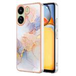 For Xiaomi Redmi 13C 4G Electroplating IMD TPU Phone Case(White Marble)