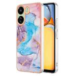 For Xiaomi Redmi 13C 4G Electroplating IMD TPU Phone Case(Blue Marble)