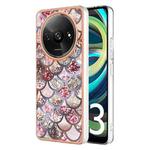 For Xiaomi Redmi A3 Electroplating IMD TPU Phone Case(Pink Scales)