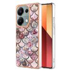 For Xiaomi Redmi Note 13 Pro 4G Global Electroplating IMD TPU Phone Case(Pink Scales)