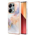 For Xiaomi Redmi Note 13 Pro 4G Global Electroplating IMD TPU Phone Case(White Marble)