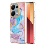 For Xiaomi Redmi Note 13 Pro 4G Global Electroplating IMD TPU Phone Case(Blue Marble)