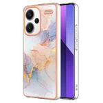 For Xiaomi Redmi Note 13 Pro+ 5G Electroplating IMD TPU Phone Case(White Marble)