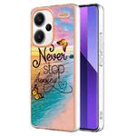 For Xiaomi Redmi Note 13 Pro+ 5G Electroplating IMD TPU Phone Case(Dream Butterfly)