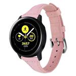 20mm T Slim Leather Watch Band for Samsung Galaxy Watch(Pink)