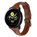 20mm T Slim Leather Watch Band for Samsung Galaxy Watch(Brown)