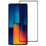 For Xiaomi Poco M6 Pro 4G 9H HD 3D Curved Edge Tempered Glass Film(Black)