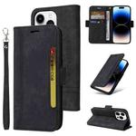 For iPhone 15 Pro BETOPNICE Dual-side Buckle Leather Phone Case(Black)