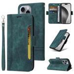 For iPhone 16 Pro Max BETOPNICE Dual-side Buckle Leather Phone Case(Green)