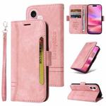 For iPhone 16 BETOPNICE Dual-side Buckle Leather Phone Case(Pink)