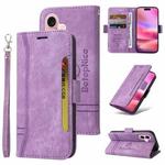 For iPhone 16 BETOPNICE Dual-side Buckle Leather Phone Case(Purple)