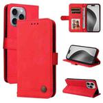 For iPhone 16 Pro Max Skin Feel Life Tree Leather Phone Case(Red)