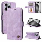 For iPhone 16 Pro Max Skin Feel Life Tree Leather Phone Case(Purple)