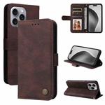 For iPhone 16 Pro Max Skin Feel Life Tree Leather Phone Case(Brown)