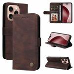 For iPhone 16 Pro Skin Feel Life Tree Leather Phone Case(Brown)