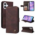 For iPhone 17 Skin Feel Life Tree Leather Phone Case(Brown)