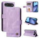 For iPhone 17 Air Skin Feel Life Tree Leather Phone Case(Purple)