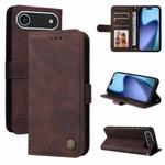 For iPhone 17 Air Skin Feel Life Tree Leather Phone Case(Brown)