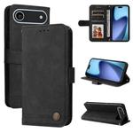 For iPhone 17 Air Skin Feel Life Tree Leather Phone Case(Black)