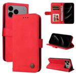 For iPhone 17 Pro Max Skin Feel Life Tree Leather Phone Case(Red)