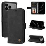 For iPhone 17 Pro Max Skin Feel Life Tree Leather Phone Case(Black)