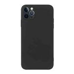 For iPhone 15 Pro Max Straight Edge Solid Color TPU Shockproof Phone Case(Black)