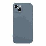 For iPhone 15 Straight Edge Solid Color TPU Shockproof Phone Case(Lavender Grey)