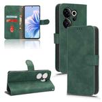 For TECNO Camon 20 Premier Skin Feel Magnetic Flip Leather Phone Case(Green)