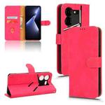 For TECNO Pova 5 Pro Skin Feel Magnetic Flip Leather Phone Case(Rose Red)